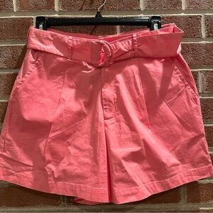 Shore Shorts Cotton Pink Belted Size Medium‎